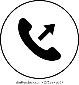 Outgoing Call vector icon. Can be used for printing, mobile and web applications.