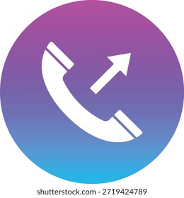 Outgoing Call vector icon. Can be used for printing, mobile and web applications.