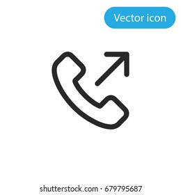 Outgoing call vector icon, illustration symbol
