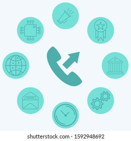 Outgoing call vector icon sign symbol