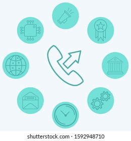 Outgoing call vector icon sign symbol