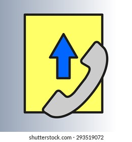 outgoing calls, color icon