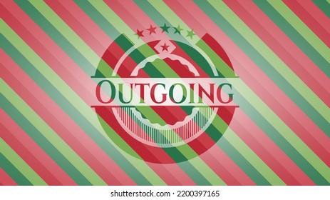 Outgoing christmas style emblem. Vector Illustration. Detailed. 
