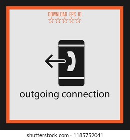 outgoing connection  vector icon