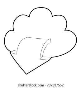 Outgoing database icon. Outline illustration of outgoing database vector icon for web