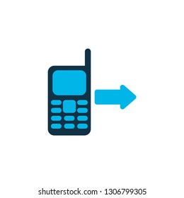 Outgoing icon colored symbol. Premium quality isolated call from mobile element in trendy style.