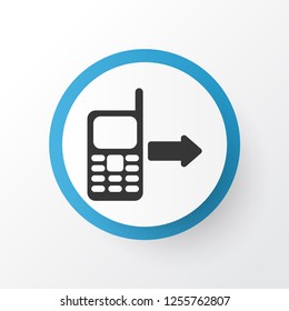 Outgoing icon symbol. Premium quality isolated call from mobile element in trendy style.