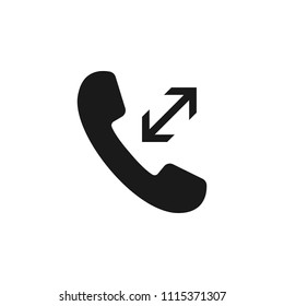 Outgoing, incoming call icon. Vector illustration. Flat design.