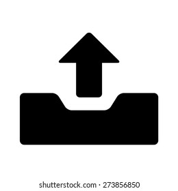Outgoing mail / email message or outbox flat vector icon for apps and websites