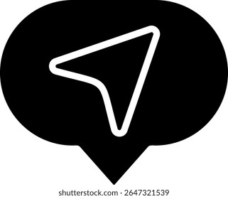 Design de ícone preto moderno de mensagem de saída
