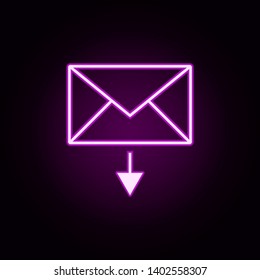 outgoing neon icon. Elements of online and web set. Simple icon for websites, web design, mobile app, info graphics