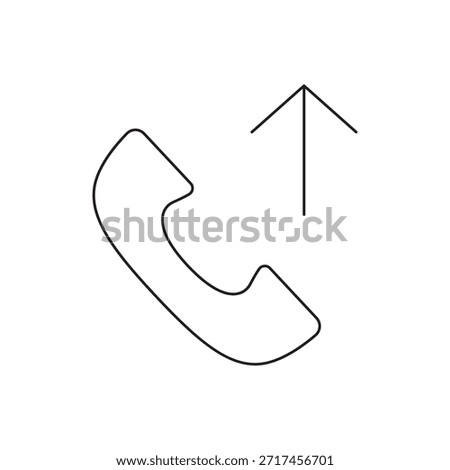Outgoing phone call with an upward arrow outline.