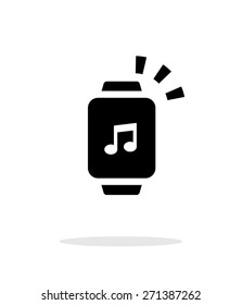 Outgoing sound from smart watch simple icon on white background. Vector illustration.