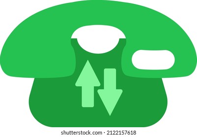 Outgoing telephone call, illustration, vector on a white background.