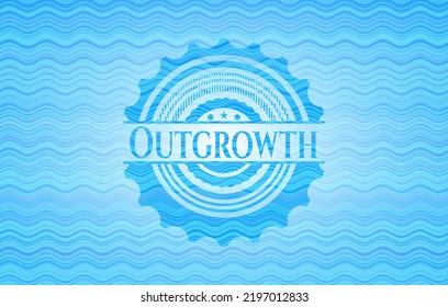 Outgrowth water representation badge. Vector Illustration. Detailed. 