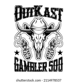 OutKast Gambler 500 printing for the t-shirt.