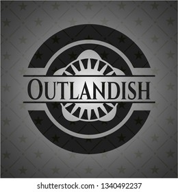 Outlandish black emblem. Vintage.