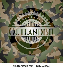 Outlandish camouflaged emblem