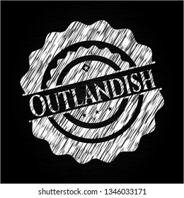Outlandish chalkboard emblem