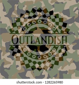 Outlandish on camouflage pattern