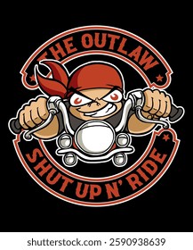 The Outlaw Cartoon Illustration Design
