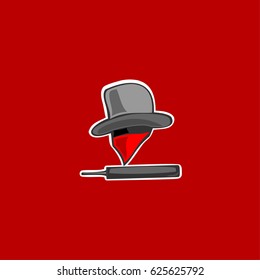 outlaw cricket logo vector illustration