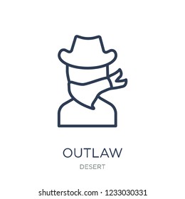 Outlaw icon. Trendy flat vector Outlaw icon on white background from Desert collection, vector illustration can be use for web and mobile, eps10