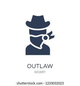 Outlaw icon. Trendy flat vector Outlaw icon on white background from Desert collection, vector illustration can be use for web and mobile, eps10