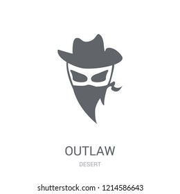 Outlaw icon. Trendy Outlaw logo concept on white background from Desert collection. Suitable for use on web apps, mobile apps and print media.