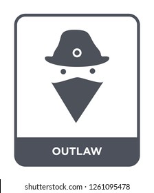 outlaw icon vector on white background, outlaw trendy filled icons from Desert collection, outlaw simple element illustration