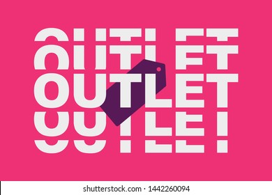 Outlet Banner Pink and Purple