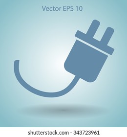 The outlet with cable vector picture