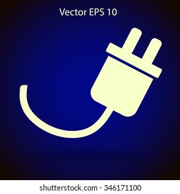 The outlet with cable vector picture