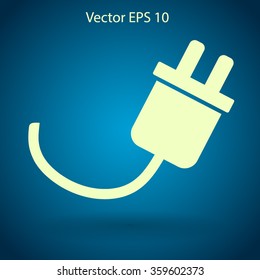 The outlet with cable vector picture