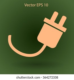 The outlet with cable vector picture