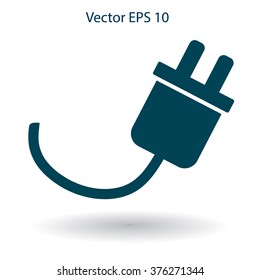 The outlet with cable vector picture