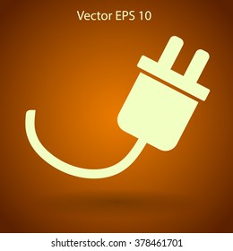 The outlet with cable vector picture