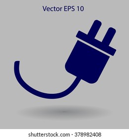 The outlet with cable vector picture