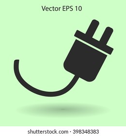 The outlet with cable vector picture
