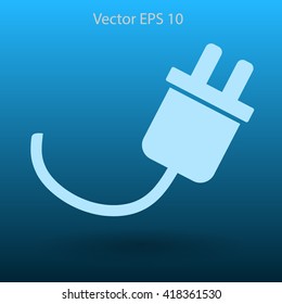 The outlet with cable vector picture