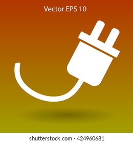 The outlet with cable vector picture