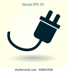The outlet with cable vector picture