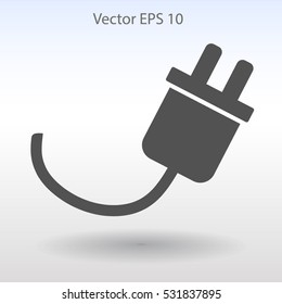 The outlet with cable vector picture