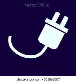 The outlet with cable vector picture