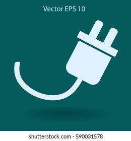 The outlet with cable vector picture