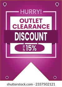 Outlet clearance discount fifteen percent