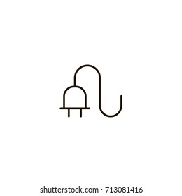 Outlet flat icon. Single high quality symbol of line electricity vector for web design or mobile app. Color sign of energy for design logo. Single pictogram on white background