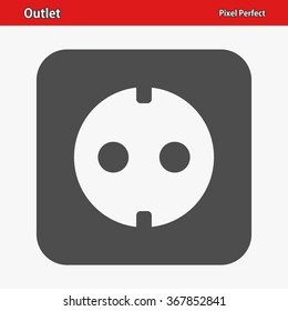 Outlet Icon. Professional, pixel perfect icons optimized for both large and small resolutions. EPS 8 format.