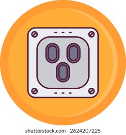 Diseño de icono de Vector de línea de salida
