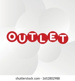 etiqueta roja del logotipo de salida